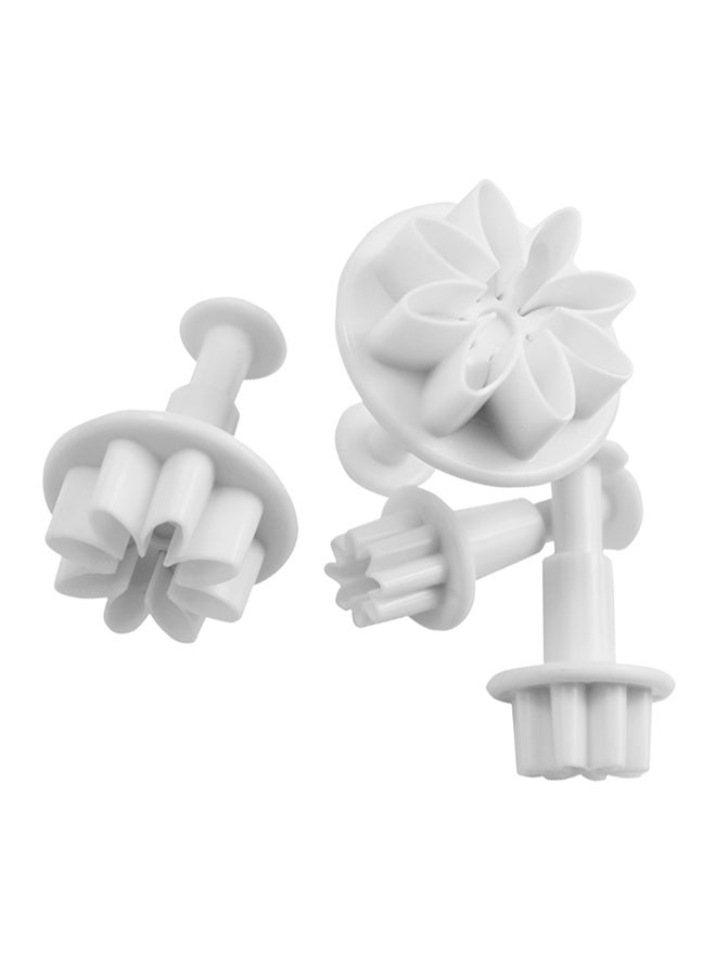 4 Piece Daisy Fondant Cake Cutter Tool White 14centimeter - Image 2